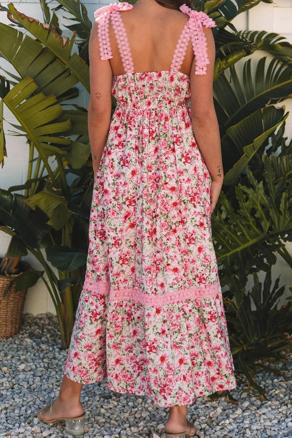 Floral Lace Tied Strap Dress – Feminine, Romantic Summer Style