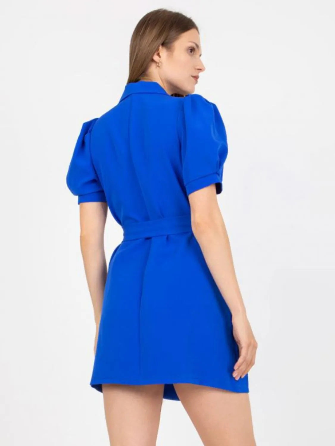 Tie Waist Short Sleeve Blazer Dress – Stylish & Elegant Outfit