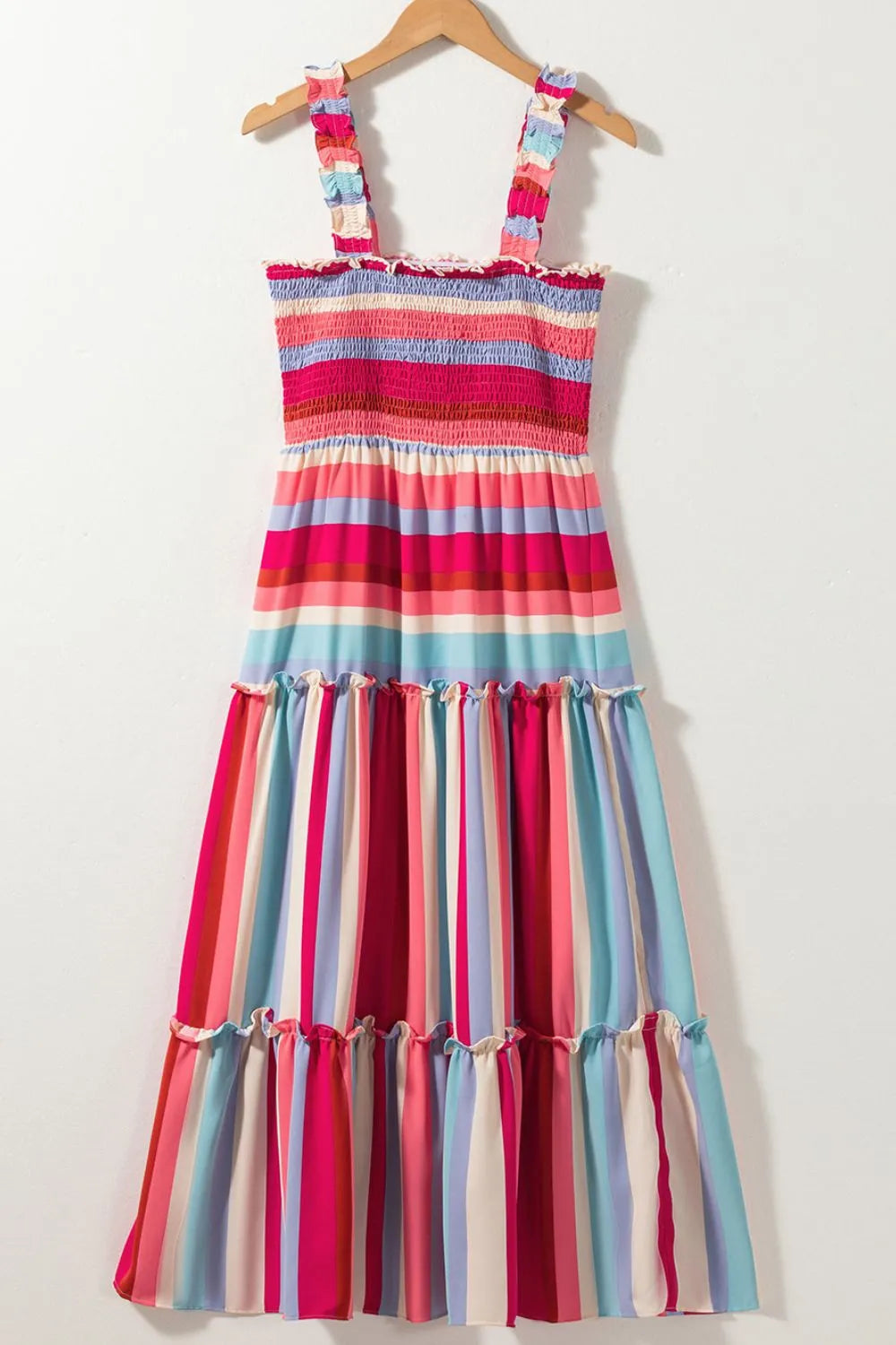 Contrast Stripe Wide Strap Dress – Bold, Flattering Everyday Style