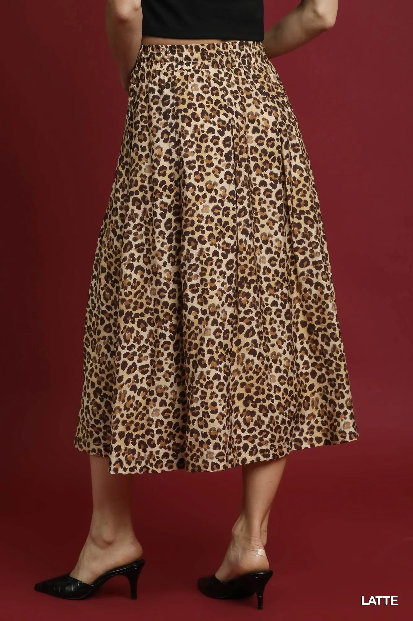 Umgee Drawstring Leopard Midi Skirt | Chic Animal Print Style