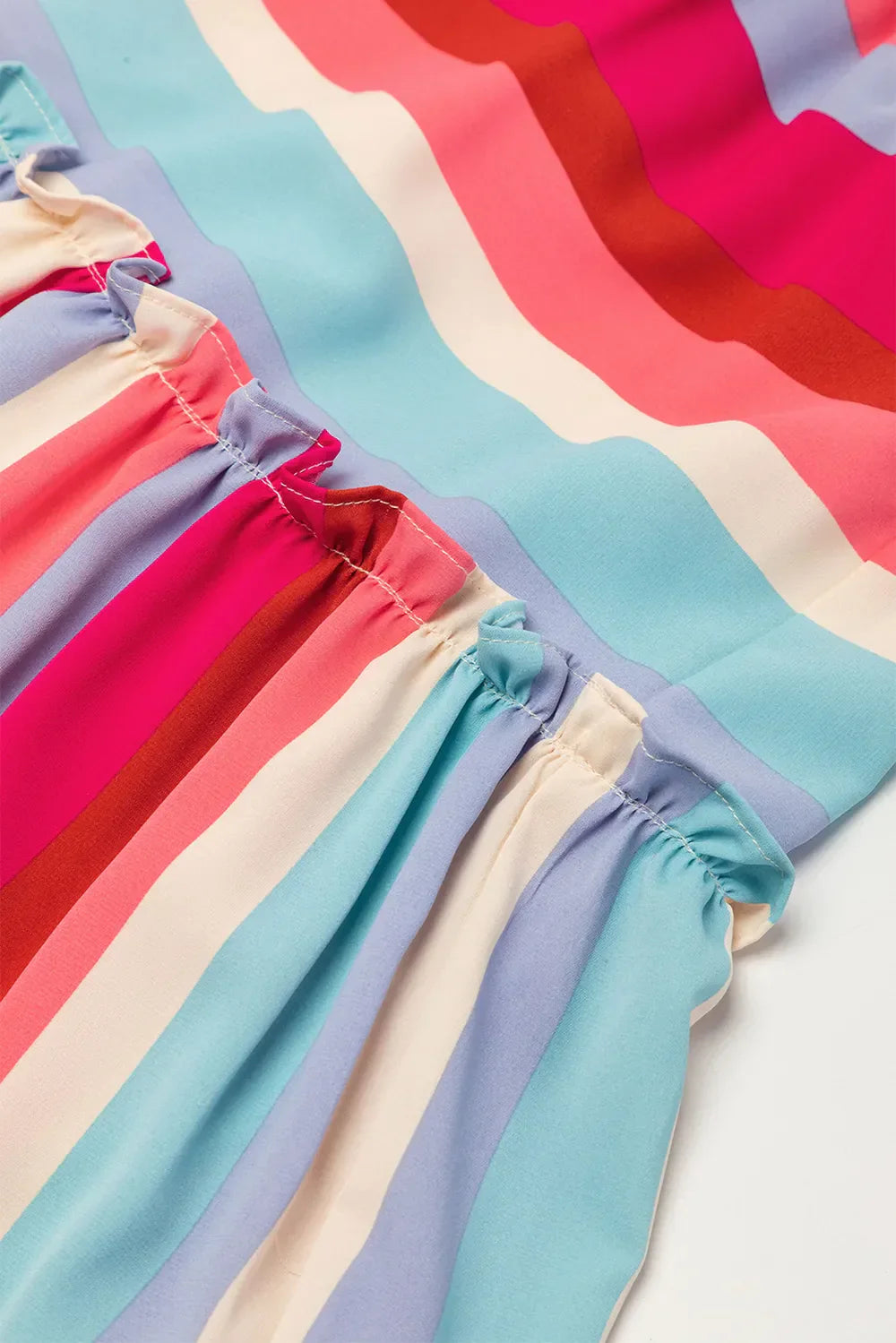 Contrast Stripe Wide Strap Dress – Bold, Flattering Everyday Style