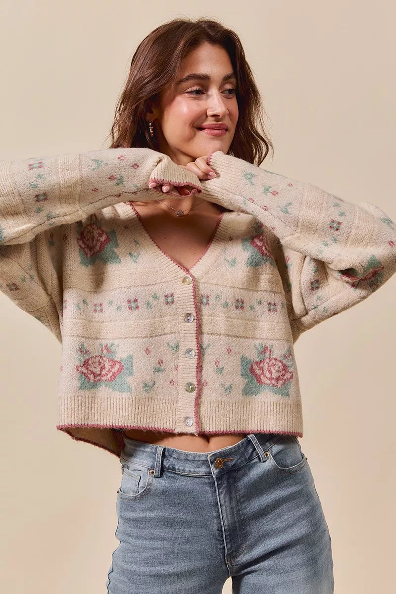 Floral Pattern Long Sleeve Tops & Dresses | CentPrime Style