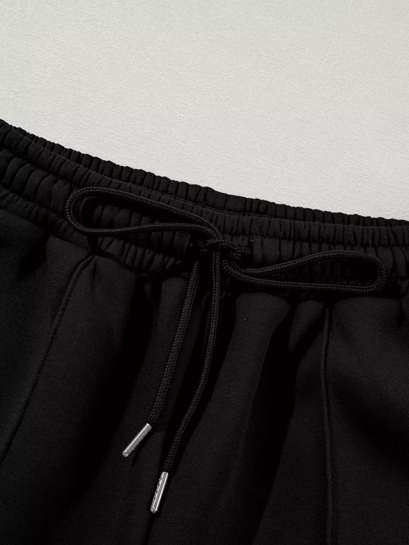 Drop Shoulder Zip Up Jacket & Drawstring Pants Set Activewear