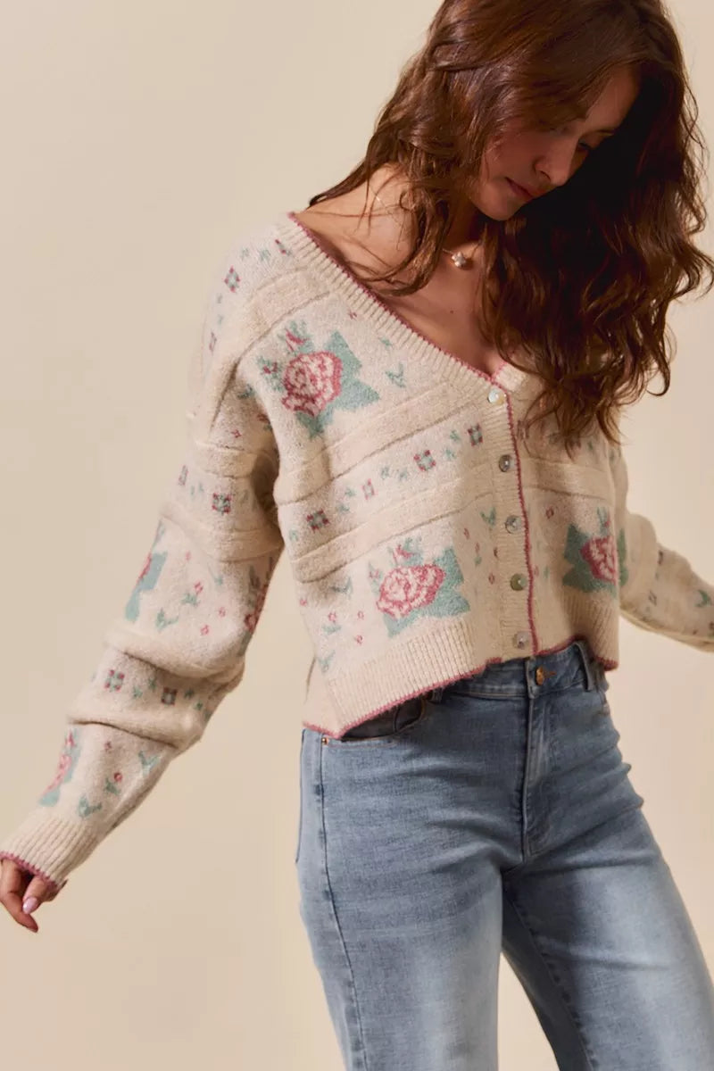 Floral Pattern Long Sleeve Tops & Dresses | CentPrime Style