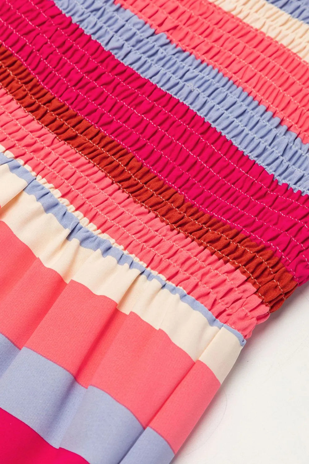 Contrast Stripe Wide Strap Dress – Bold, Flattering Everyday Style