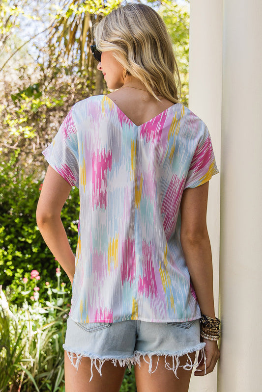 High-Low V-Neck Top – Elegant, Flowy Style for Every Occasion