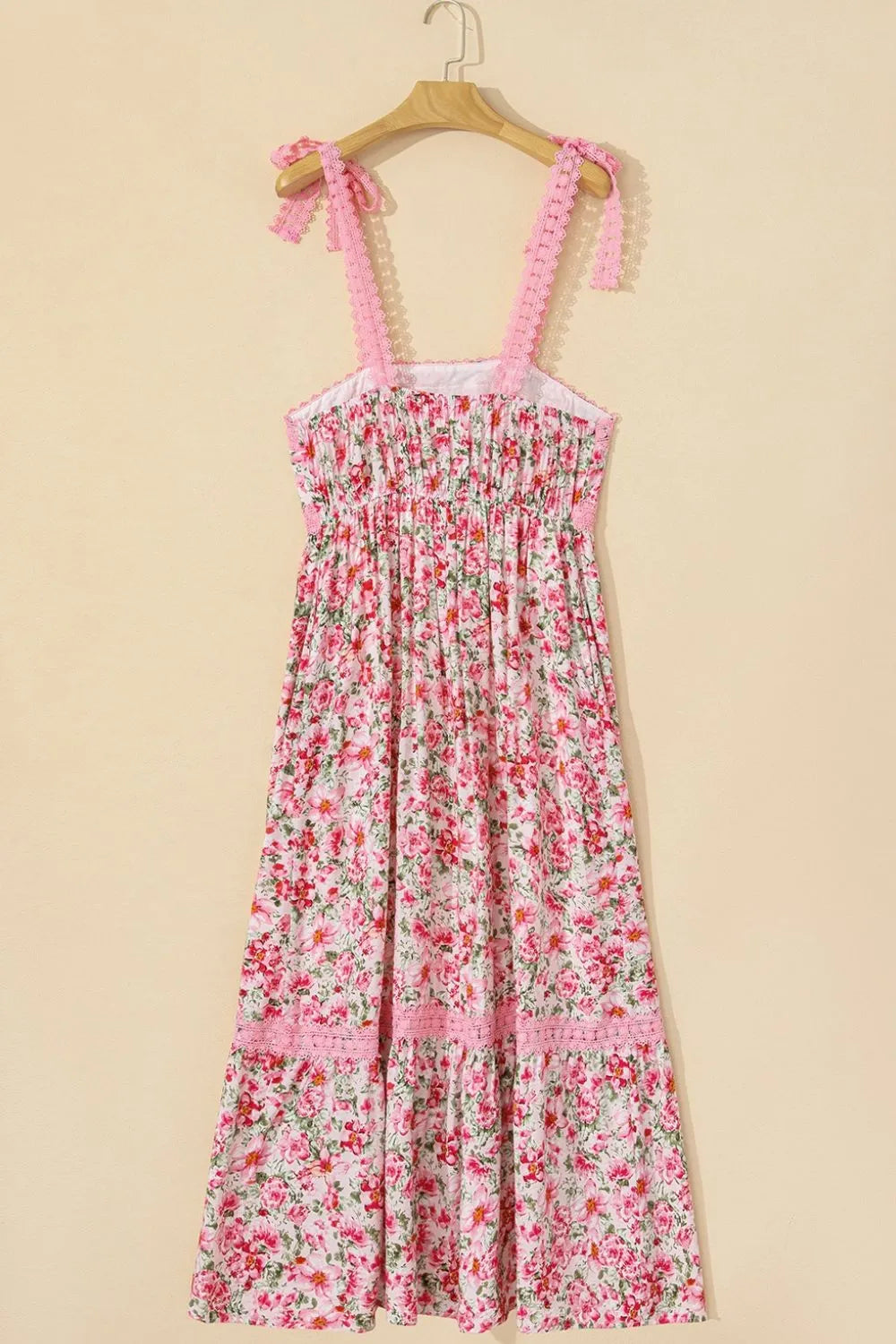 Floral Lace Tied Strap Dress – Feminine, Romantic Summer Style