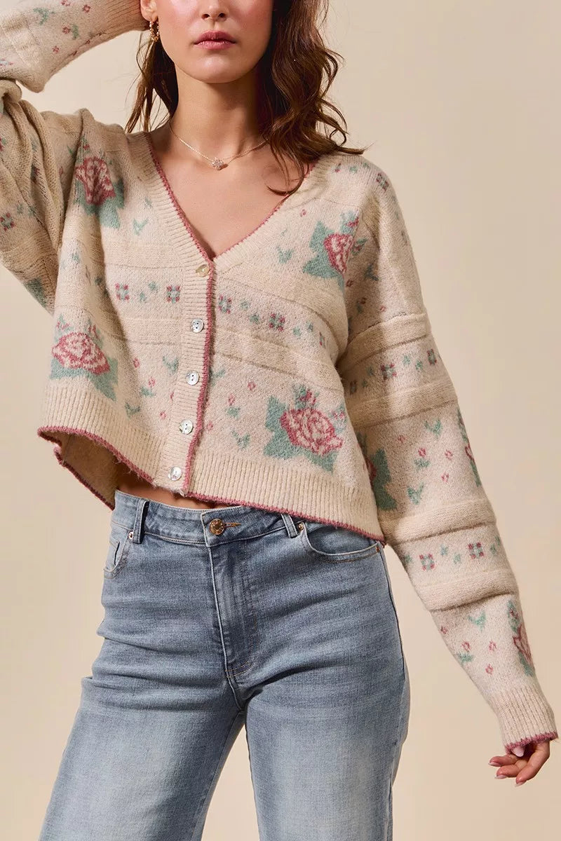 Floral Pattern Long Sleeve Tops & Dresses | CentPrime Style