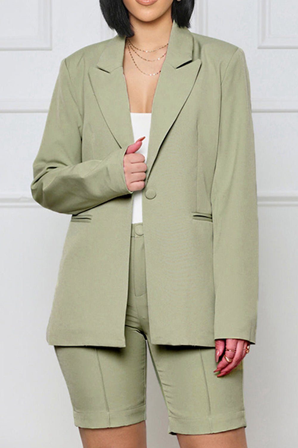 Long Sleeve Blazer and Shorts Set – Chic, Versatile Outfit for All