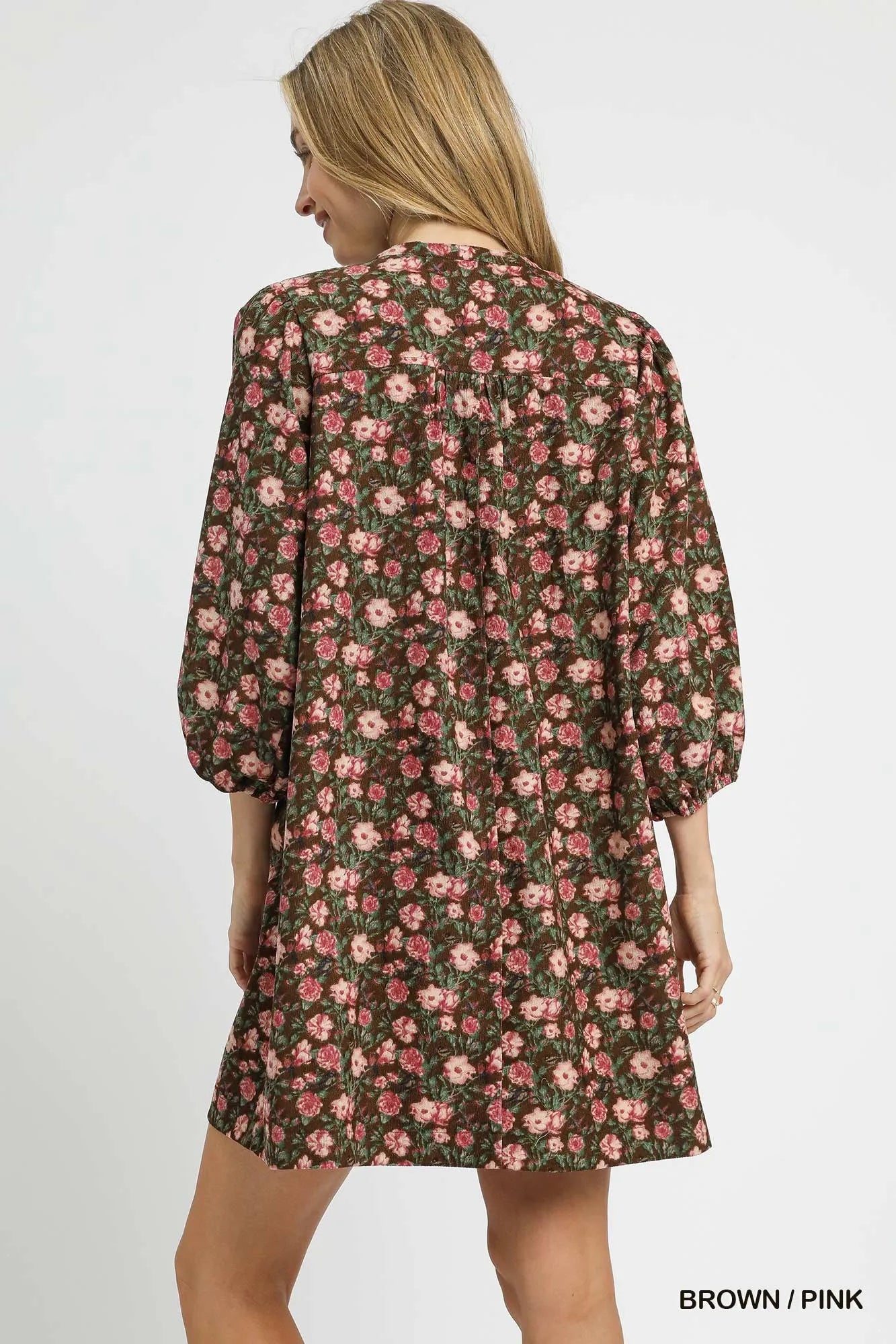Umgee Floral Tie-Neck Babydoll Dress | Romantic & Effortless Style