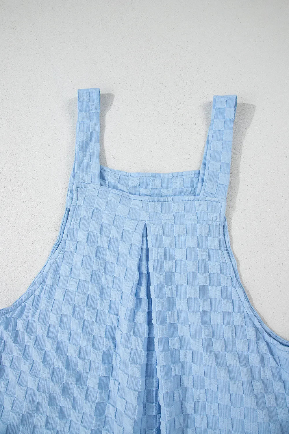 Checkered Pocketed Wide Leg Overalls – Trendy & Comfortable Fit