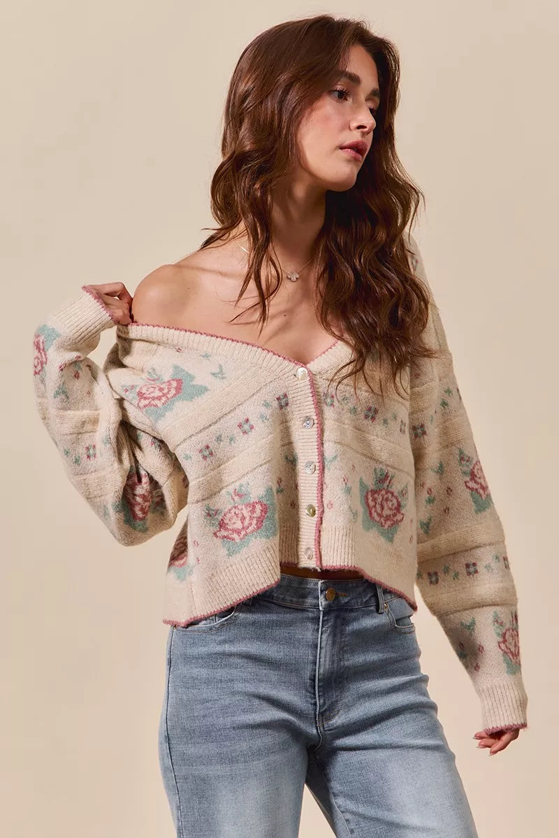 Floral Pattern Long Sleeve Tops & Dresses | CentPrime Style