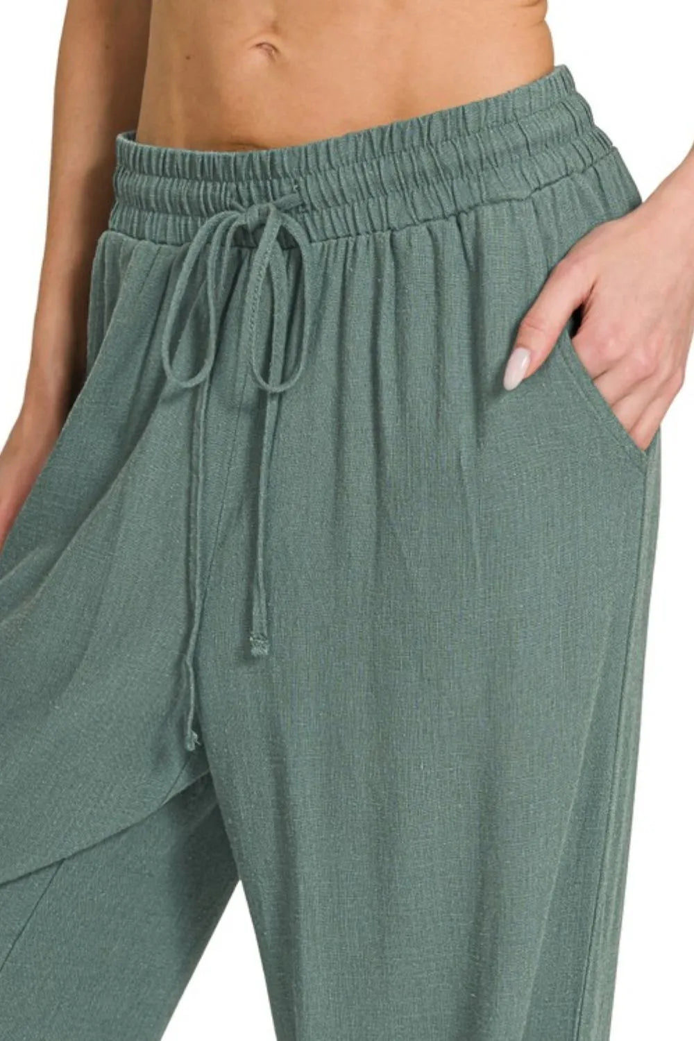 Zenana Linen Drawstring Pants – Comfortable & Stylish Everyday Wear