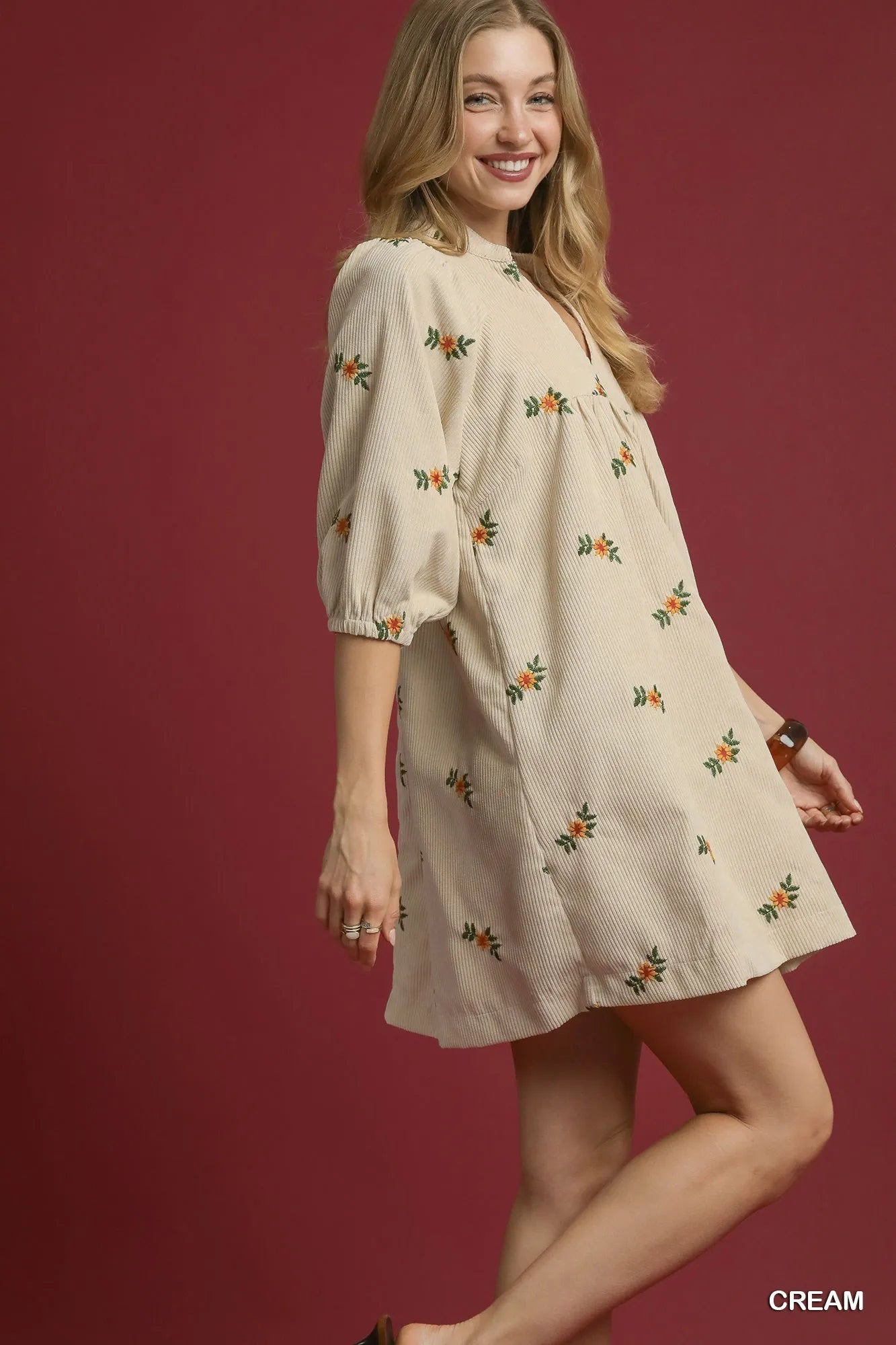 Umgee Corduroy Babydoll Dress – Stylish & Cozy Fall Essential