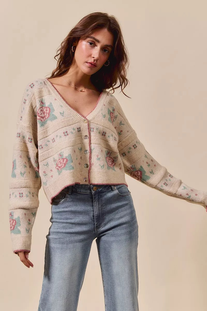 Floral Pattern Long Sleeve Tops & Dresses | CentPrime Style