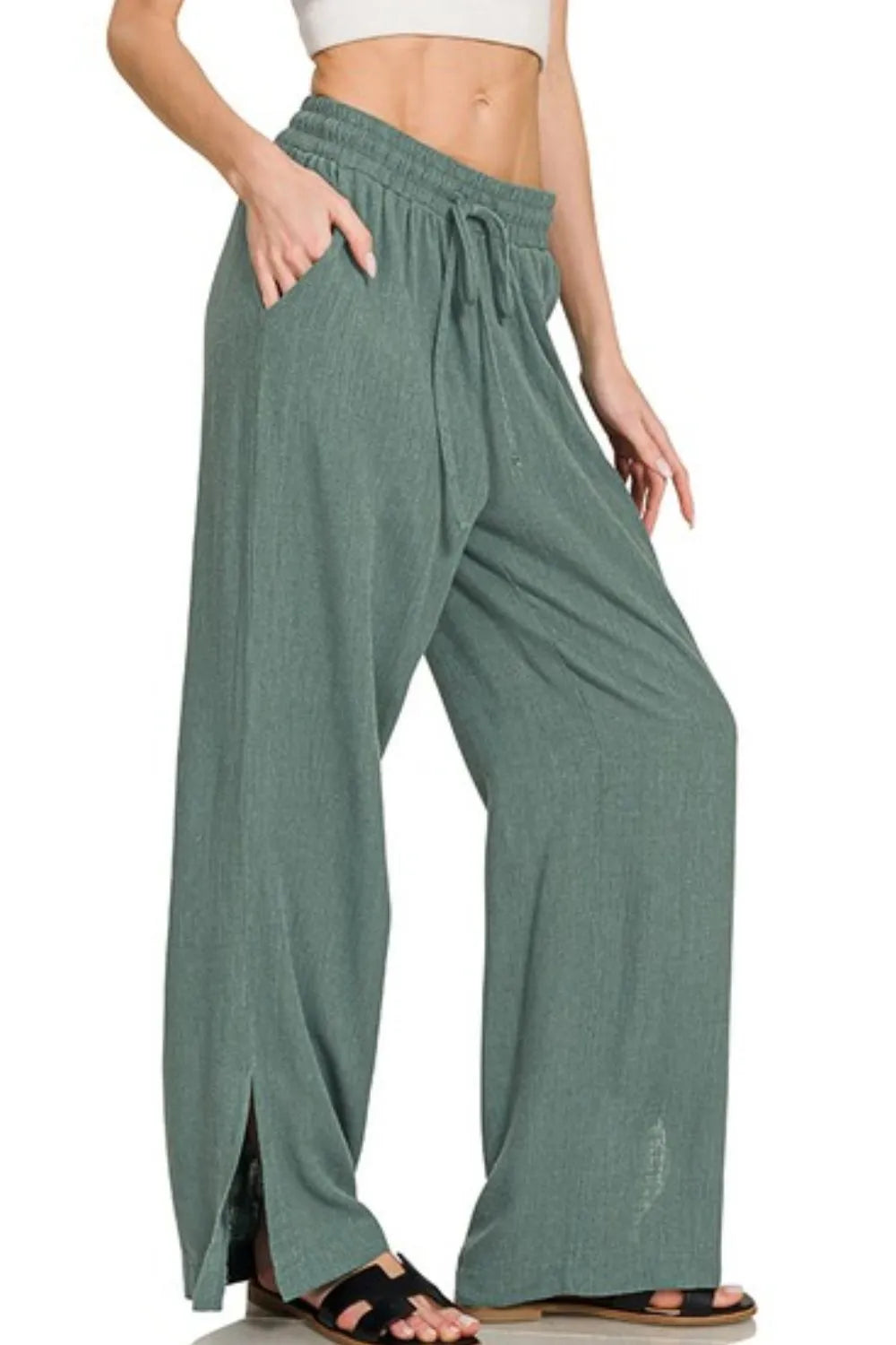 Zenana Linen Drawstring Pants – Comfortable & Stylish Everyday Wear
