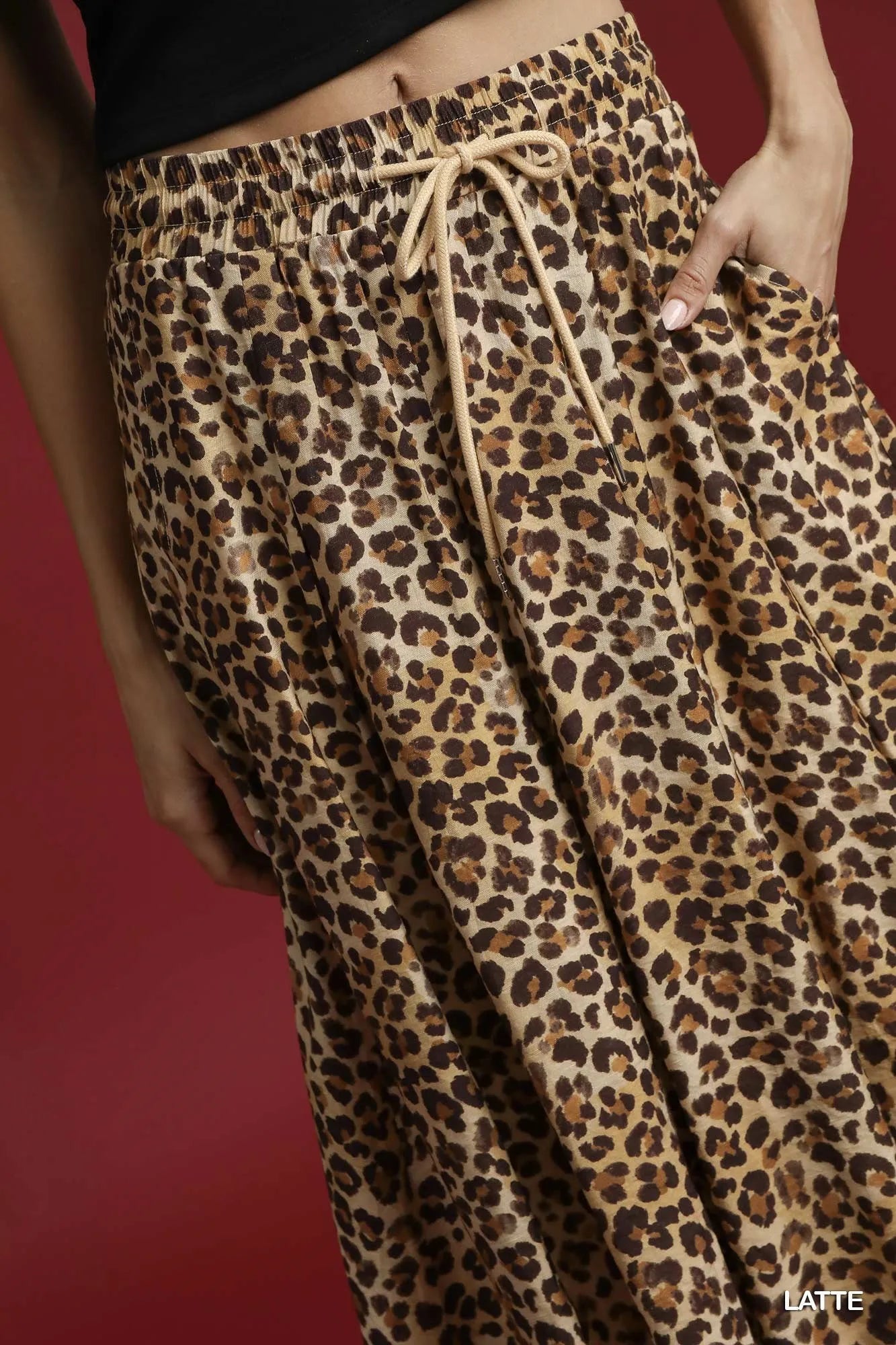 Umgee Drawstring Leopard Midi Skirt | Chic Animal Print Style