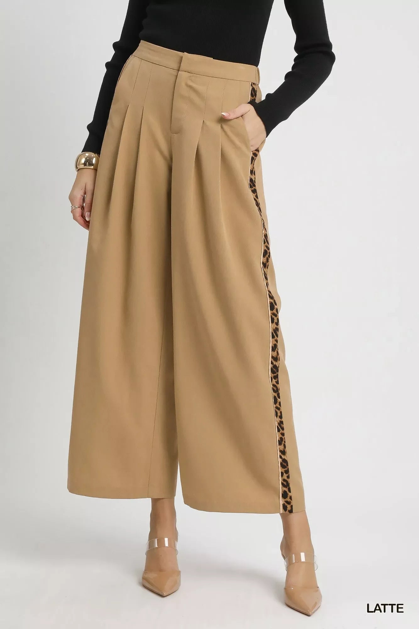 Front Pleated Wide-Leg Pants | Chic High Waist Women’s Trousers