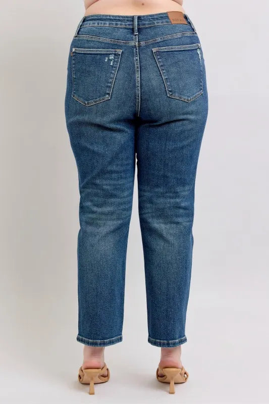High Waisted Rigid Magic Judy Blue Full Size Straight Leg Jeans