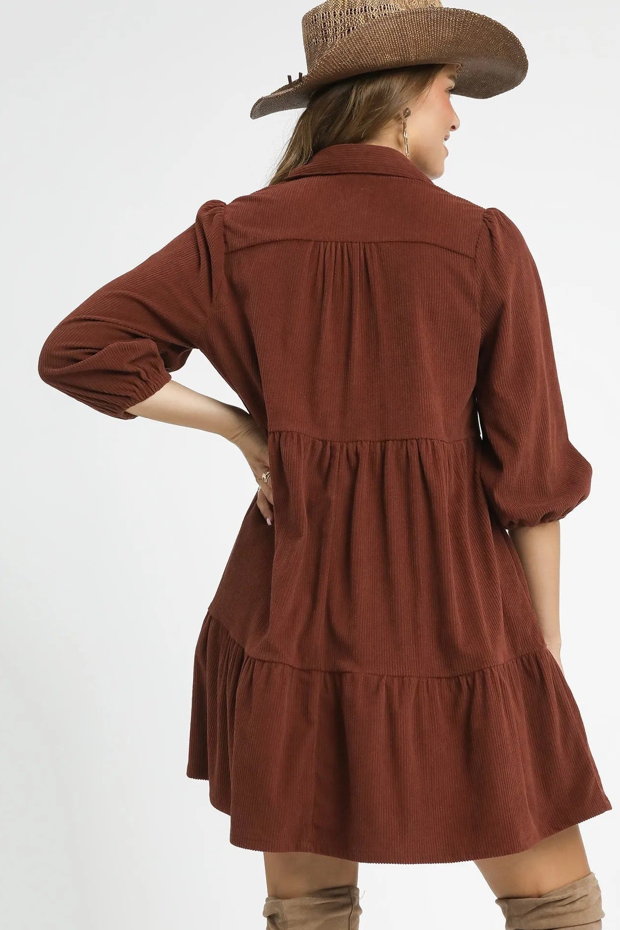 Umgee Tiered Corduroy Mini Dress | Stylish Women’s Outfit