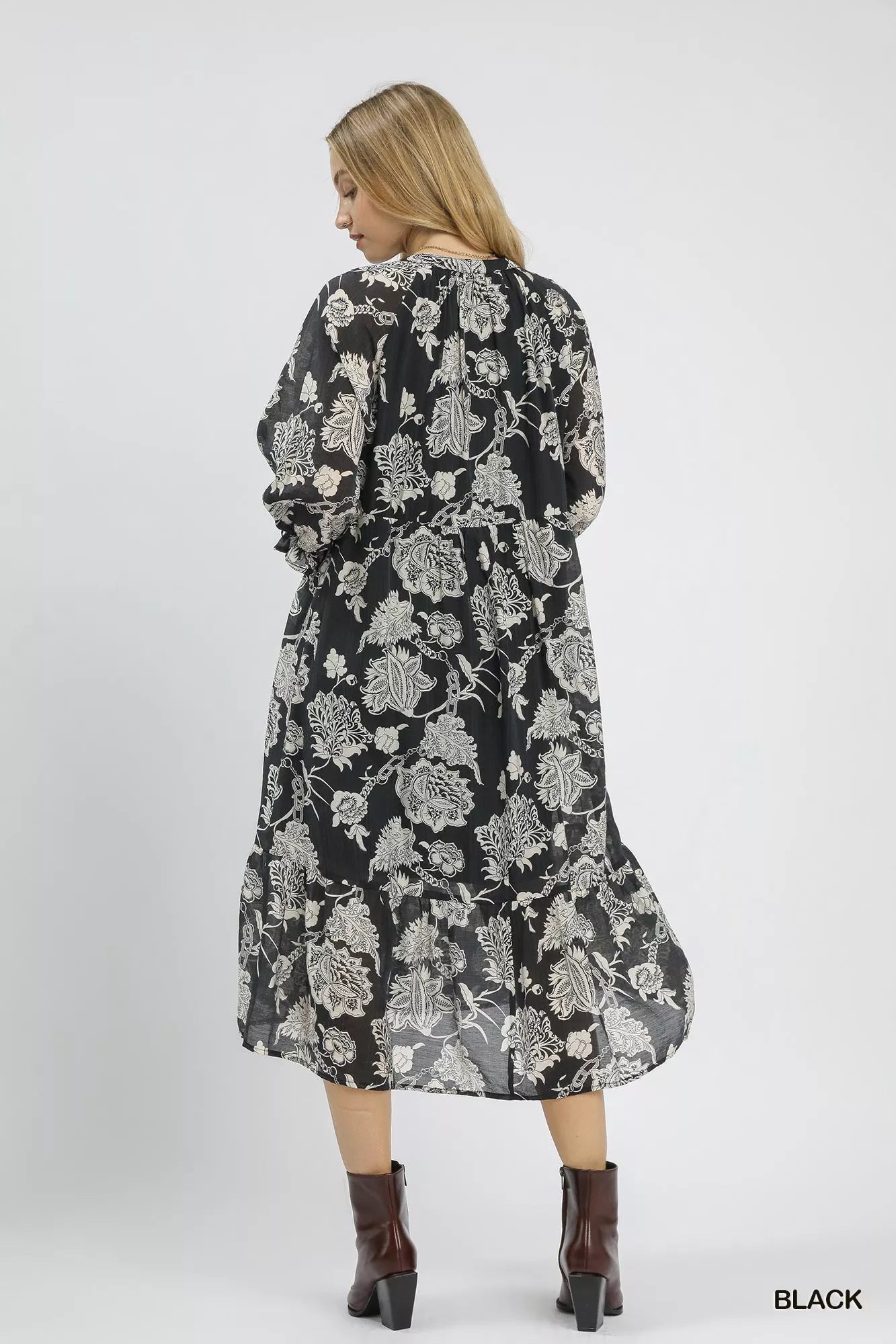 Umgee Floral Print Boho Midi Dress | Stylish & Comfortable Fit