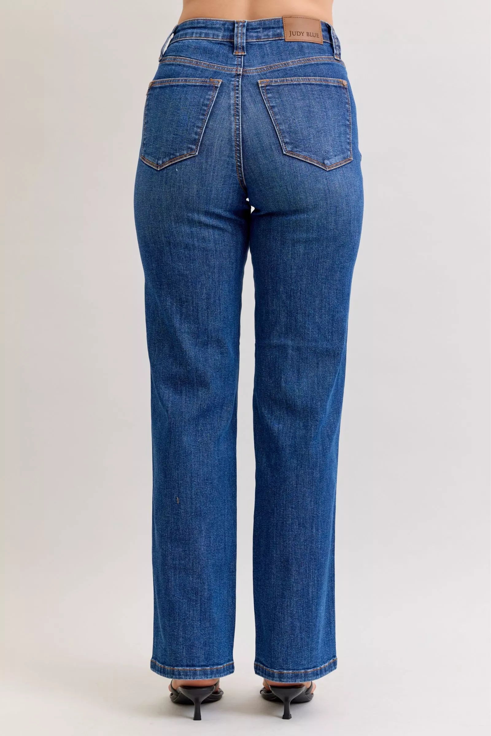 High Waist Tummy Control Judy Blue Straight Jeans | Flattering Fit