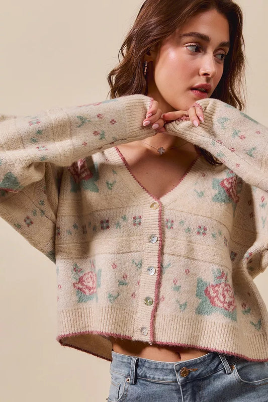 Floral Pattern Long Sleeve Tops & Dresses | CentPrime Style