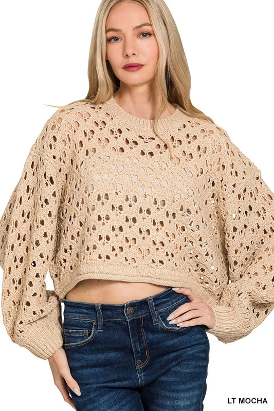 Oversized Cropped Crochet | Trendy Women’s Fashion at Centprime