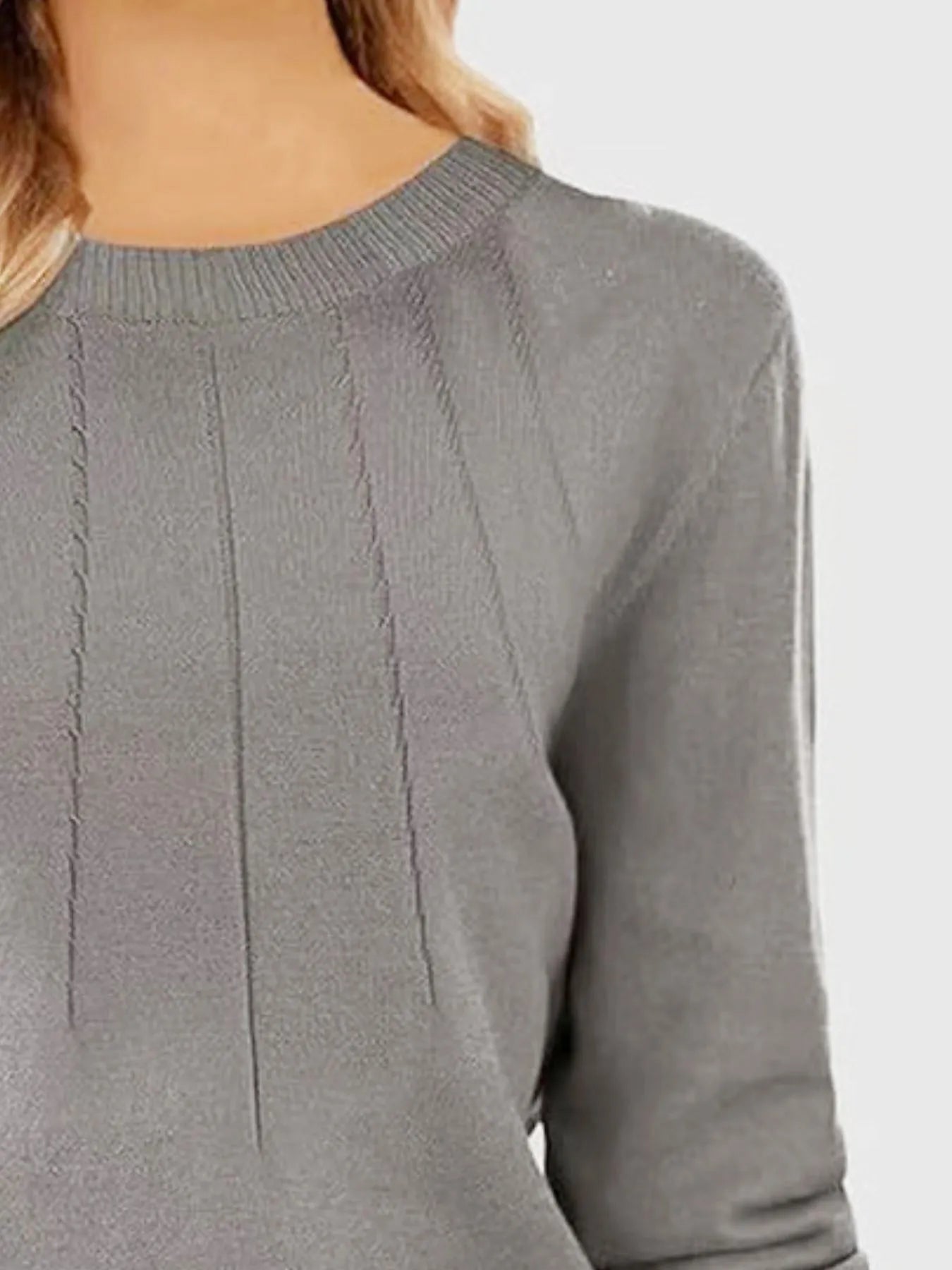 Ribbed Hem Long Sleeve Sweater | Cozy Women’s Knitwear