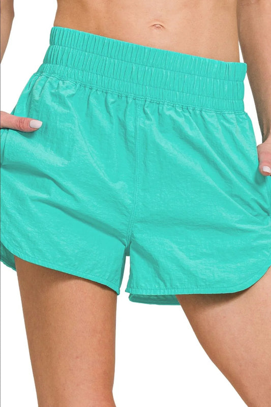 Windbreaker Smocked Waistband Shorts | Comfortable Women’s Style