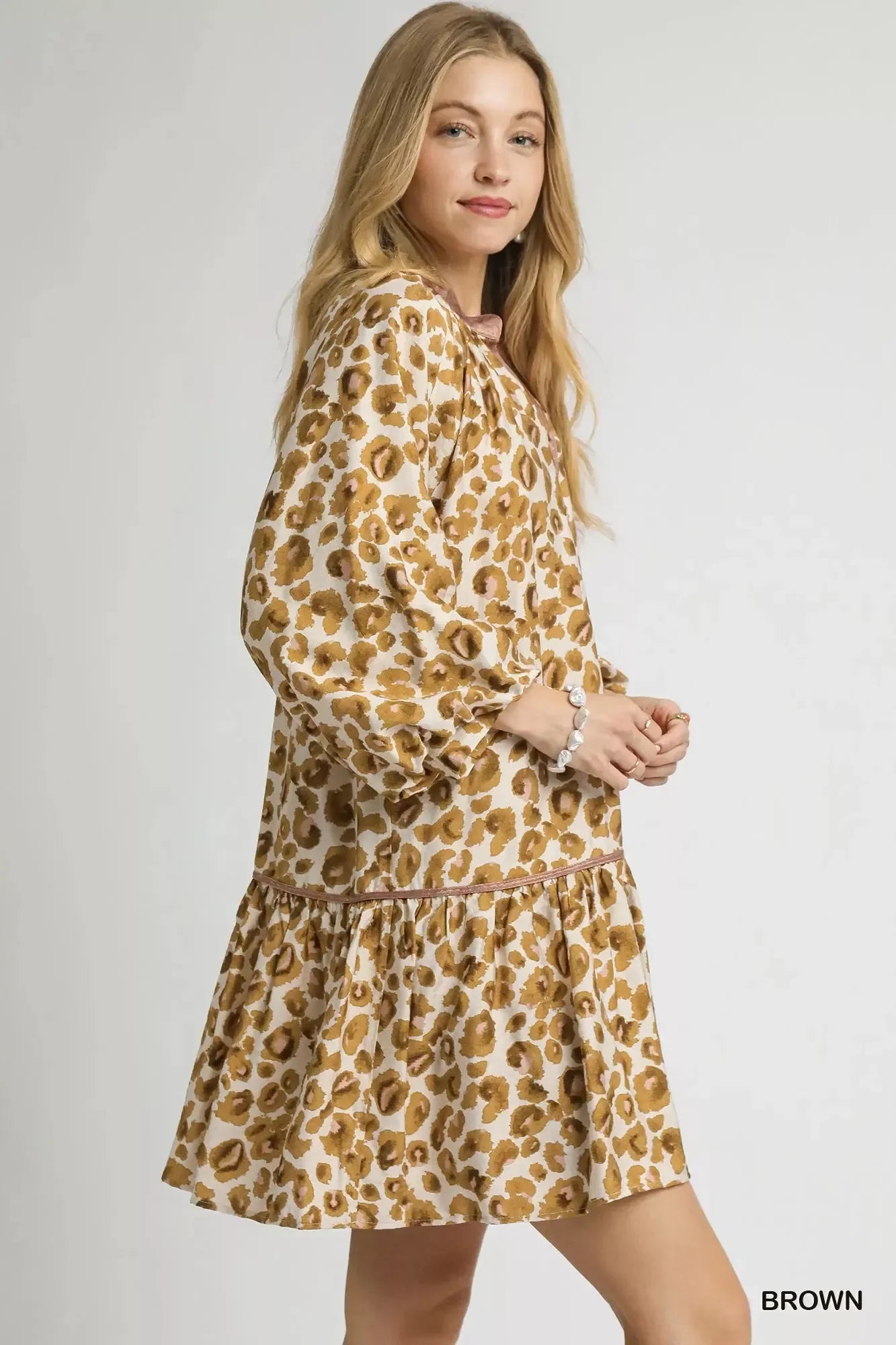 Umgee Leopard Print Tiered Mini Dress – Trendy & Flirty Style