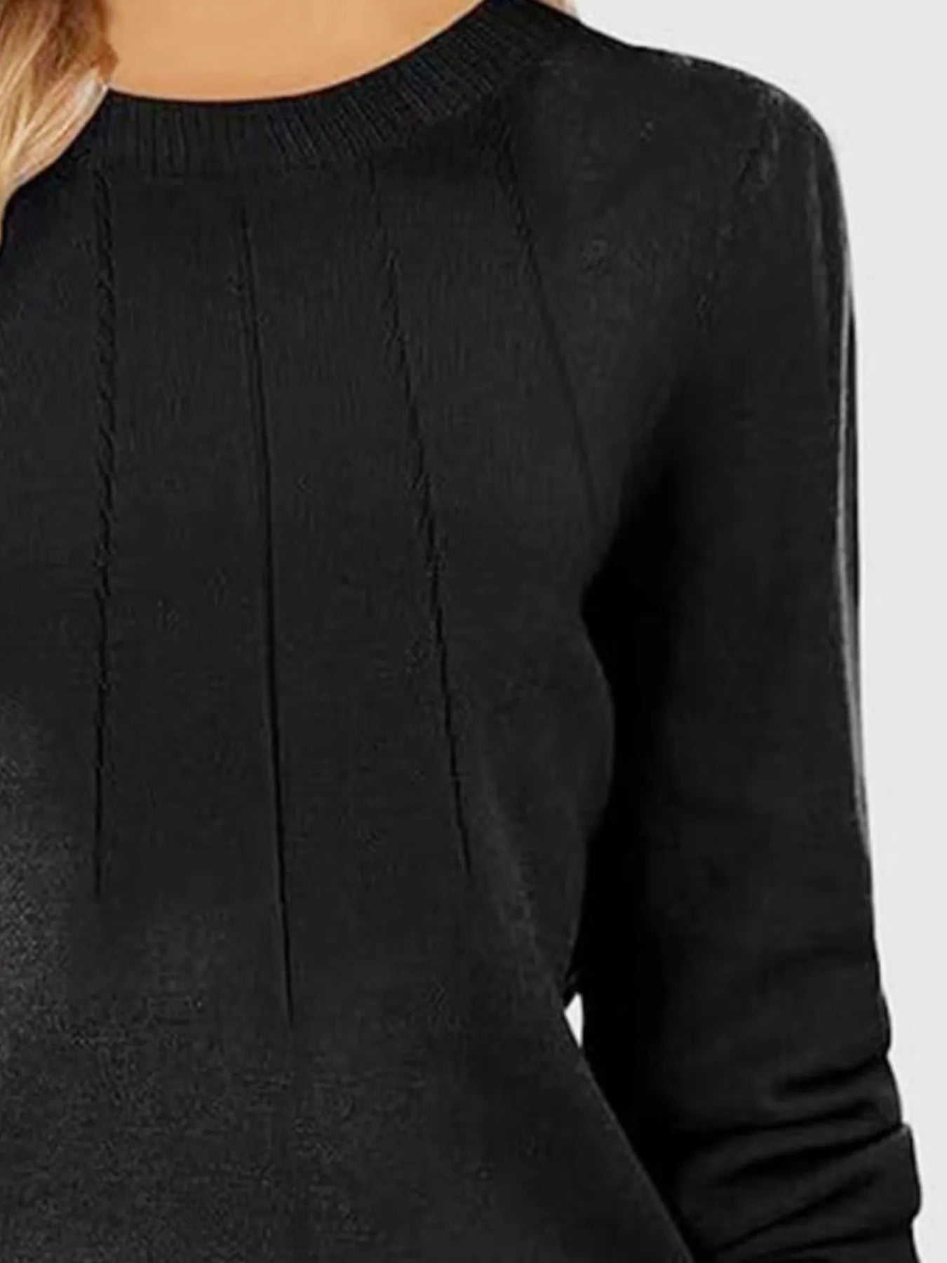 Ribbed Hem Long Sleeve Sweater | Cozy Women’s Knitwear