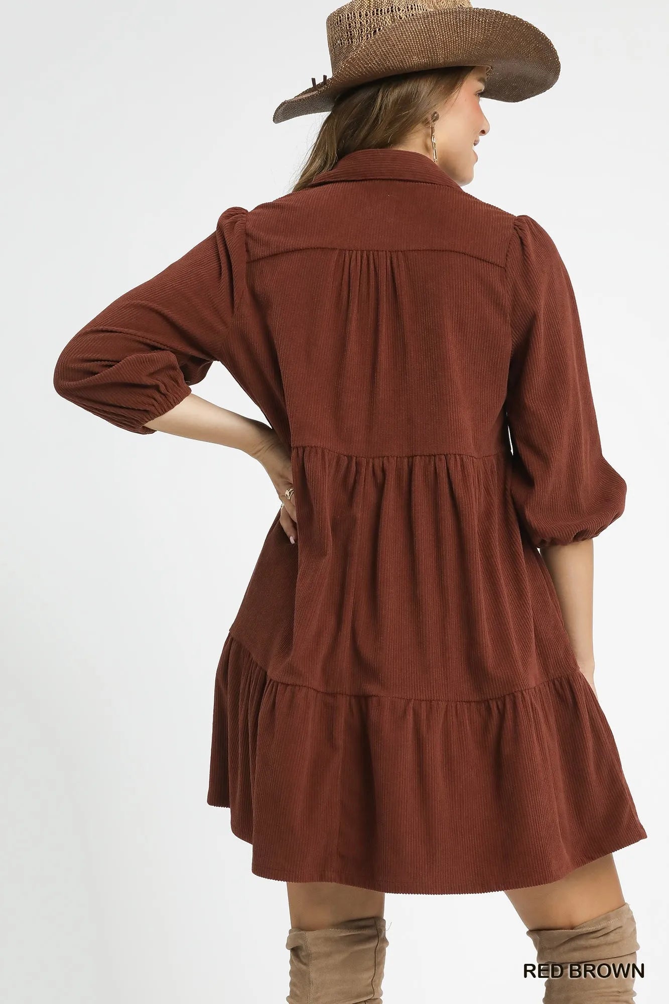 Umgee Tiered Corduroy Mini Dress | Stylish Women’s Outfit