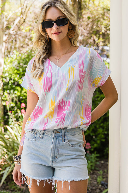 High-Low V-Neck Top – Elegant, Flowy Style for Every Occasion