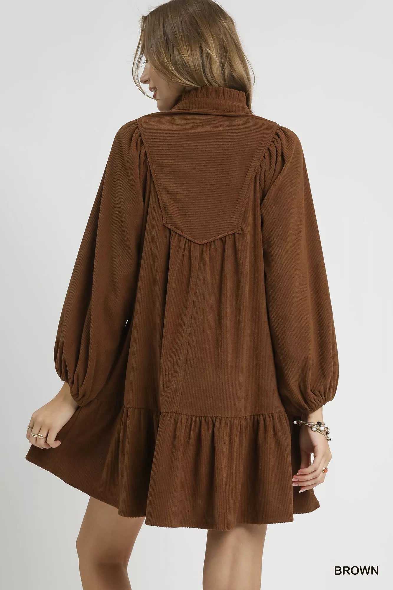 Umgee Corduroy Tiered Babydoll Dress – Cozy & Stylish Look