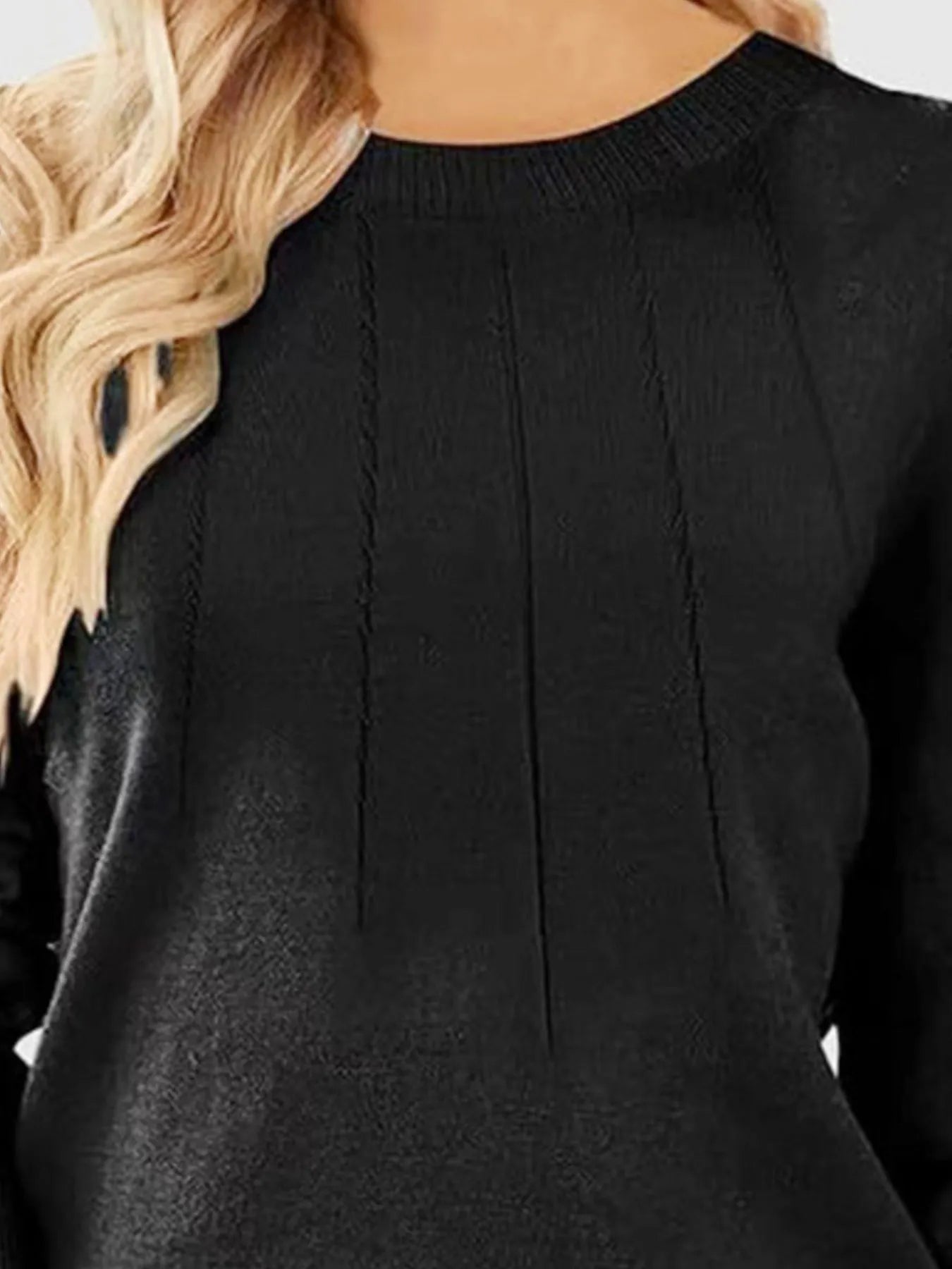 Ribbed Hem Long Sleeve Sweater | Cozy Women’s Knitwear