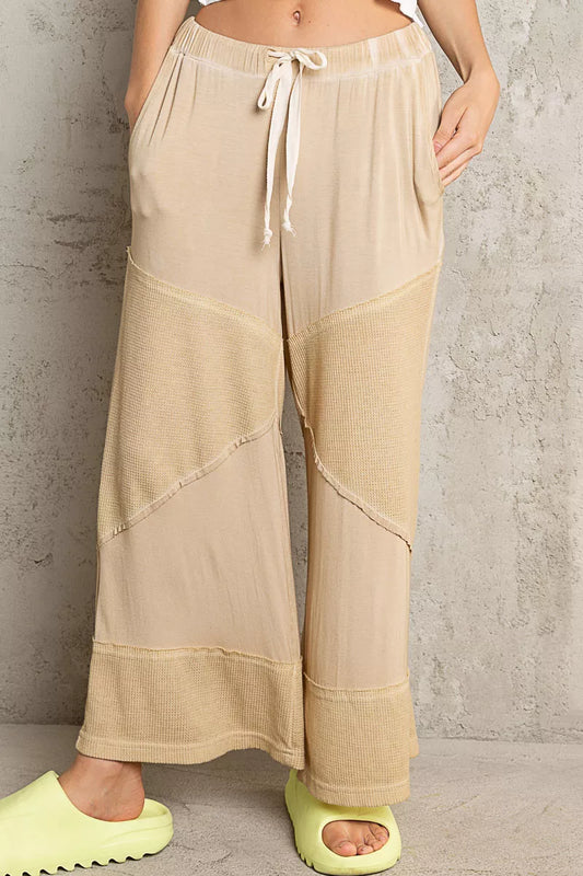 POL Elastic Waistband Wide Leg Pants with Drawstring | Women’s Style