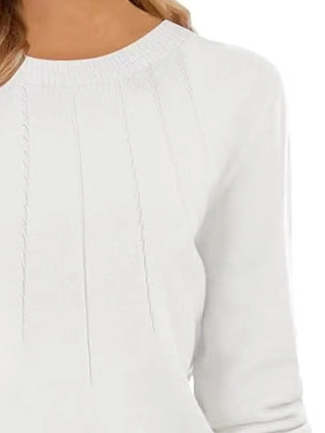 Ribbed Hem Long Sleeve Sweater | Cozy Women’s Knitwear