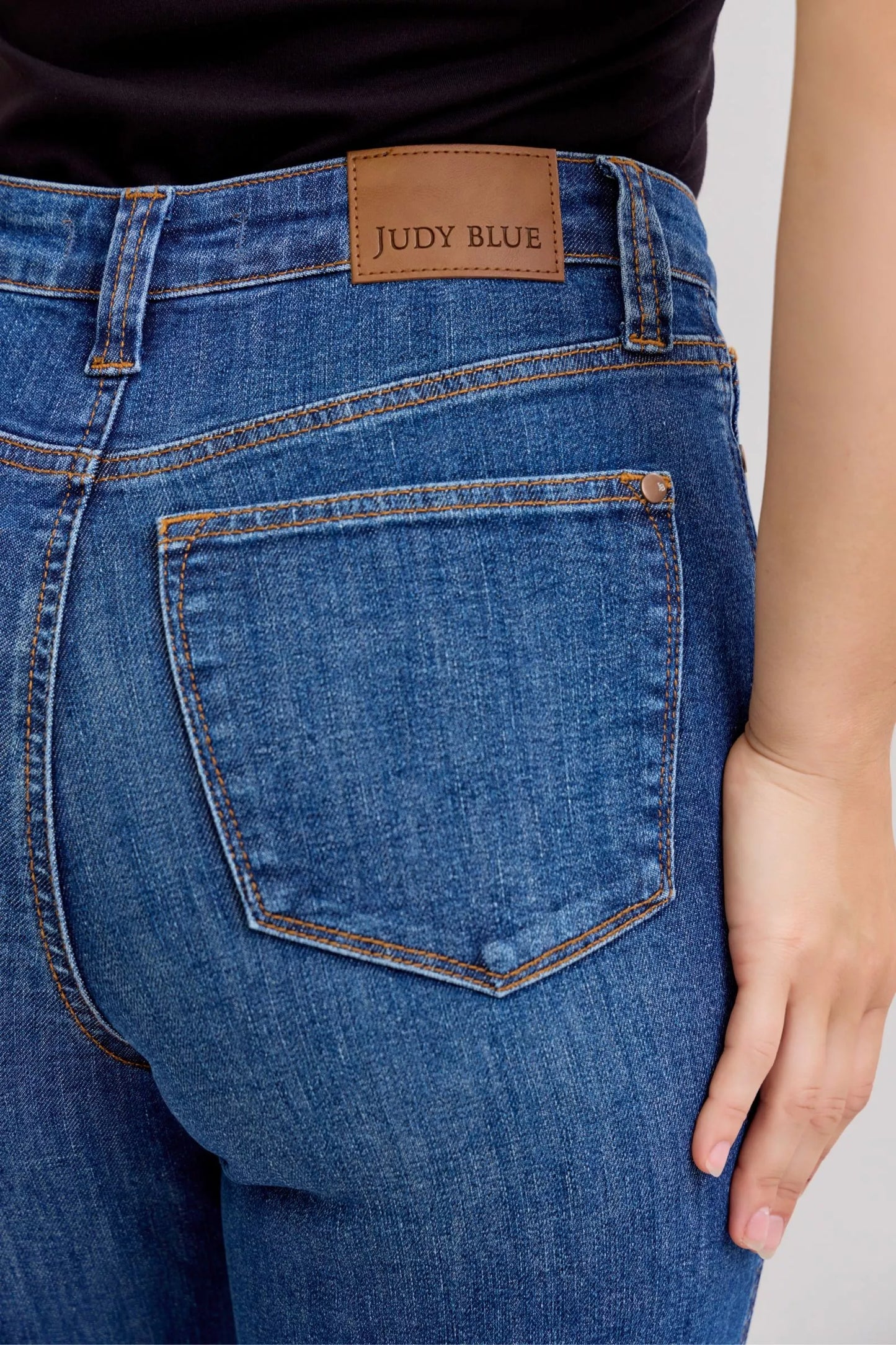High Waist Tummy Control Judy Blue Straight Jeans | Flattering Fit