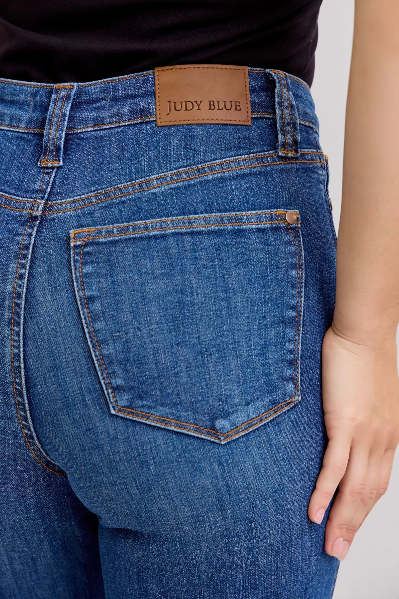High Waist Tummy Control Judy Blue Straight Jeans | Flattering Fit