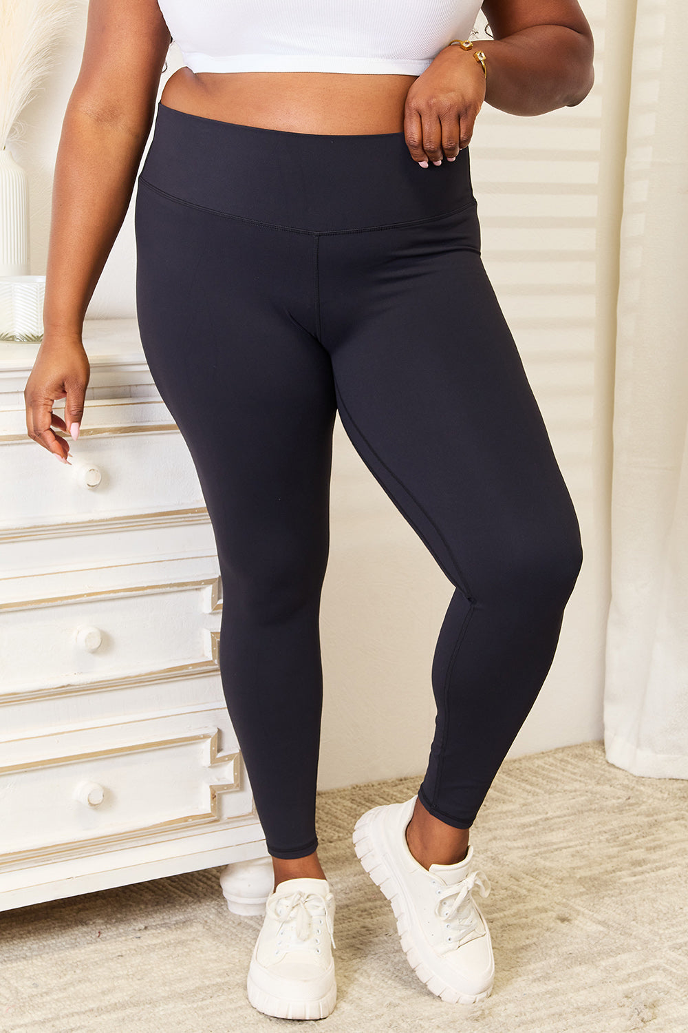 Double Take Wide Waistband Sports Leggings – Comfortable & Supportive