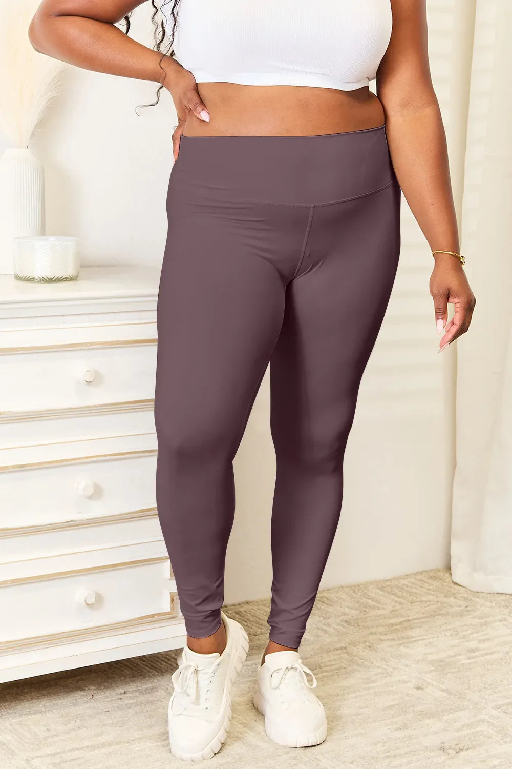 Double Take Wide Waistband Sports Leggings – Comfortable & Supportive
