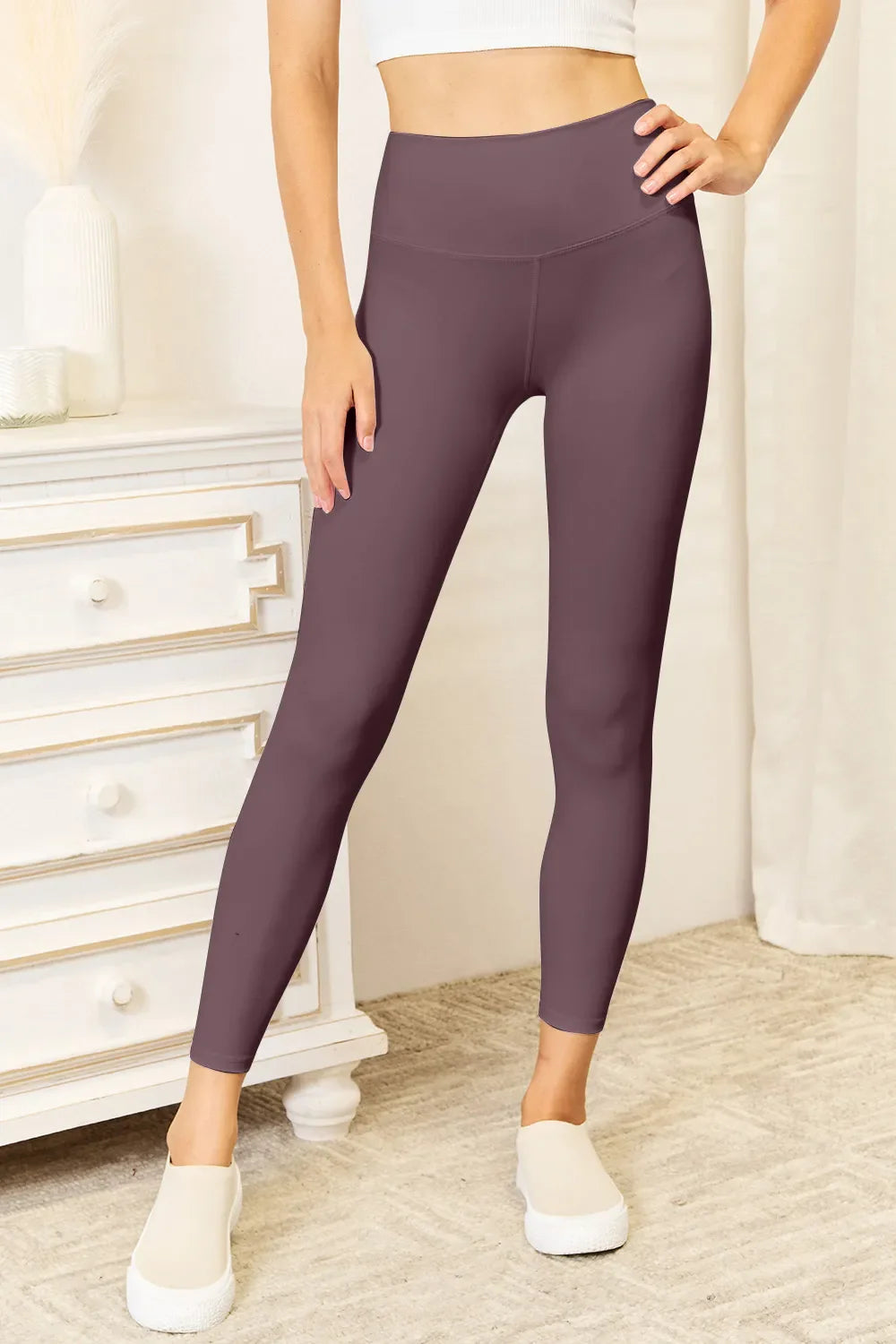 Double Take Wide Waistband Sports Leggings – Comfortable & Supportive