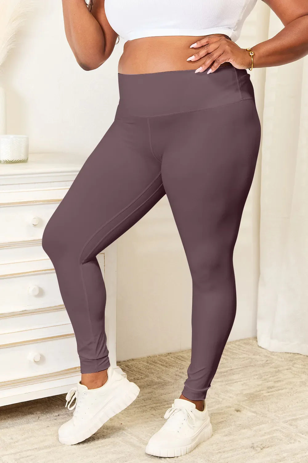 Double Take Wide Waistband Sports Leggings – Comfortable & Supportive