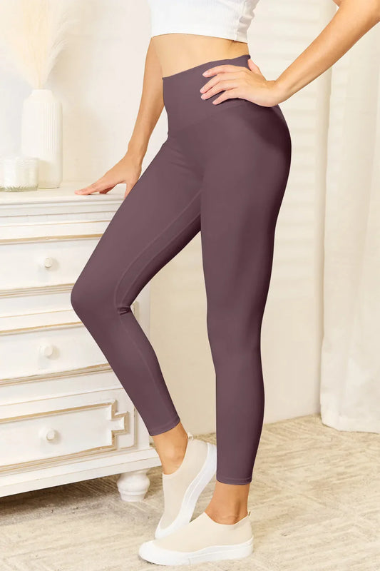 Double Take Wide Waistband Sports Leggings – Comfortable & Supportive