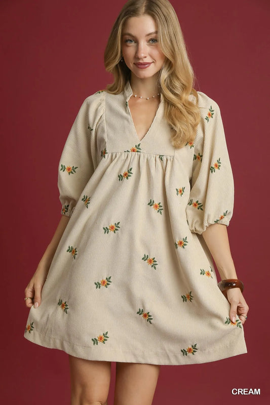 Umgee Corduroy Babydoll Dress – Stylish & Cozy Fall Essential