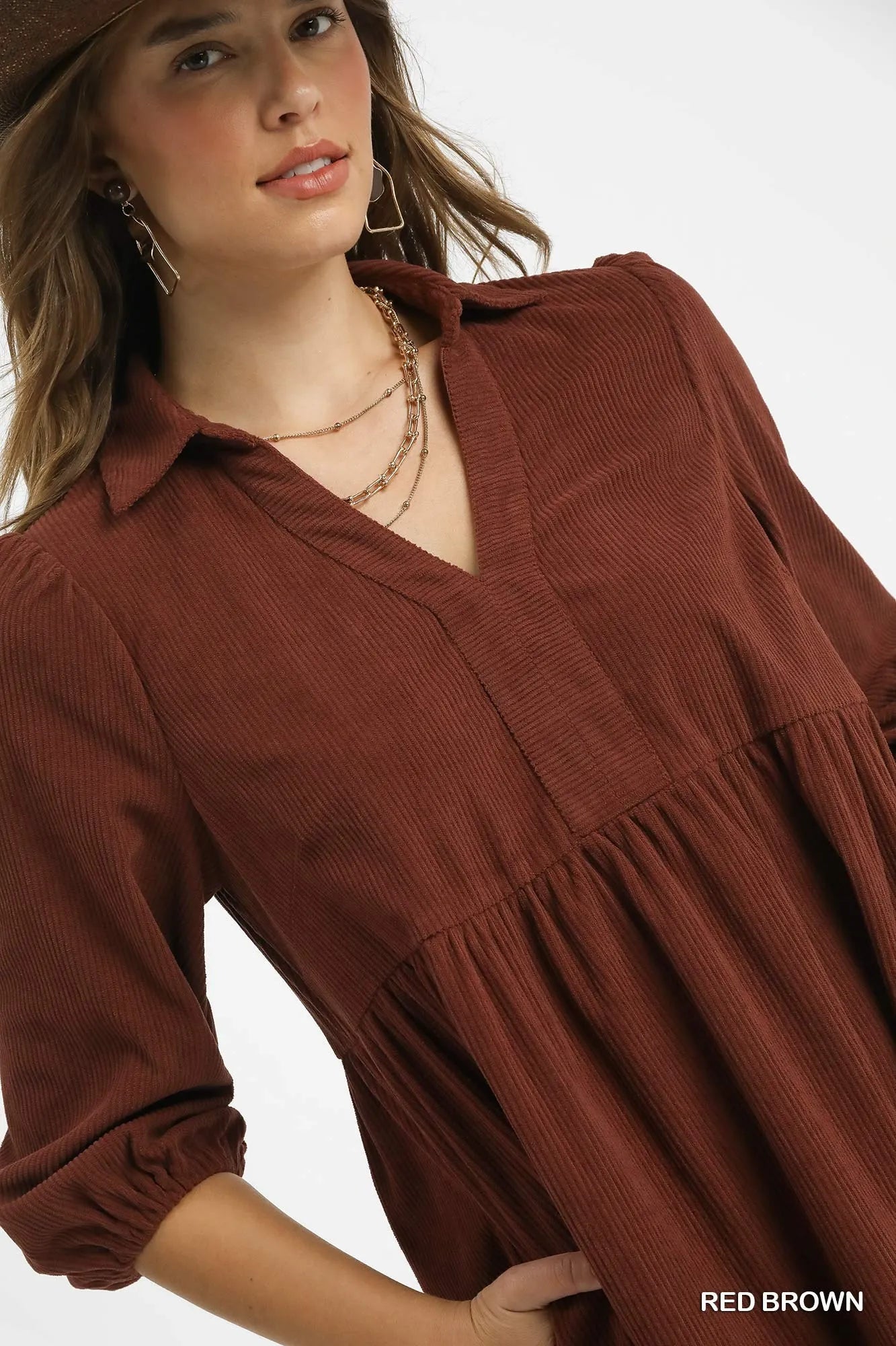 Umgee Tiered Corduroy Mini Dress | Stylish Women’s Outfit