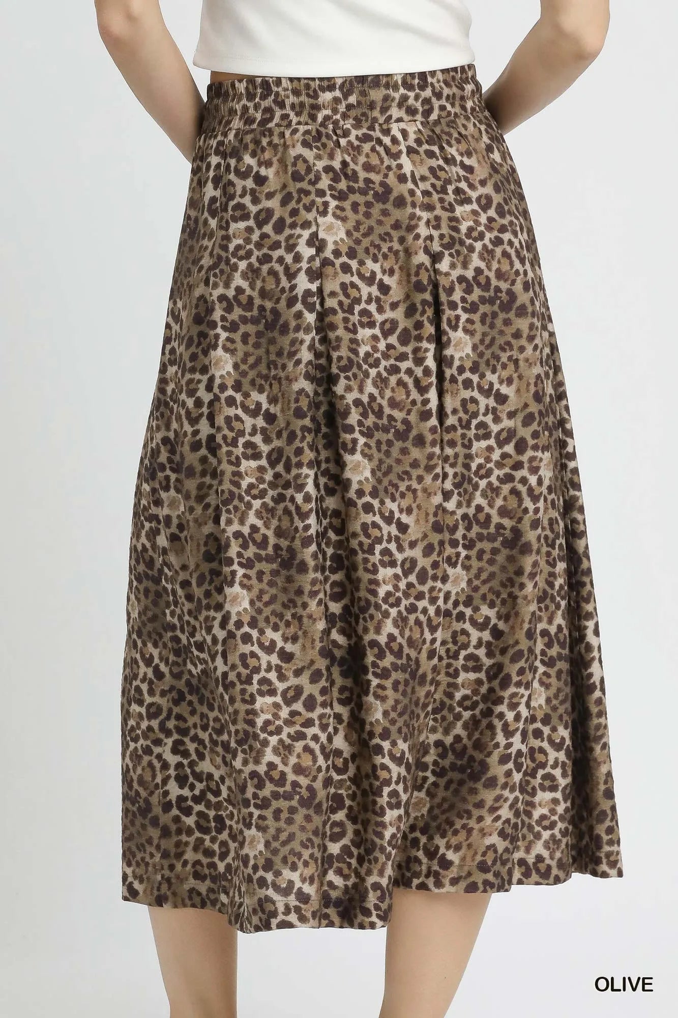 Umgee Drawstring Leopard Midi Skirt | Trendy Women’s Style