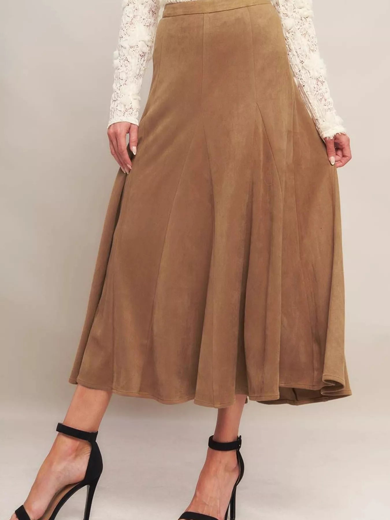Flowy A-Line Midi Skirt – Elegant & Comfortable Women's Skirt
