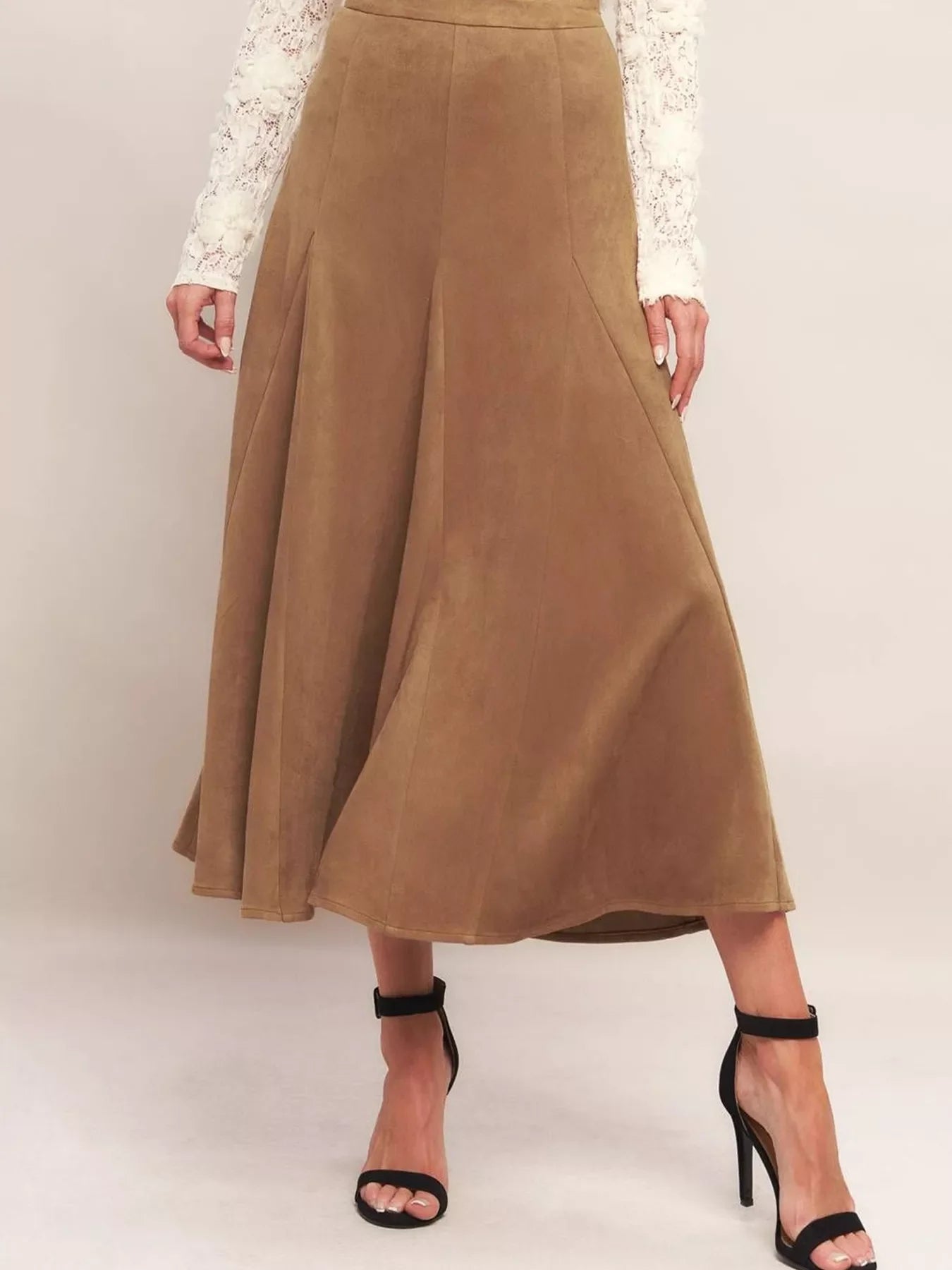 Flowy A-Line Midi Skirt – Elegant & Comfortable Women's Skirt